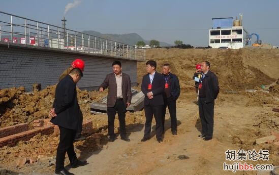 胡集镇人大代表视察工业污水处理厂建设情况