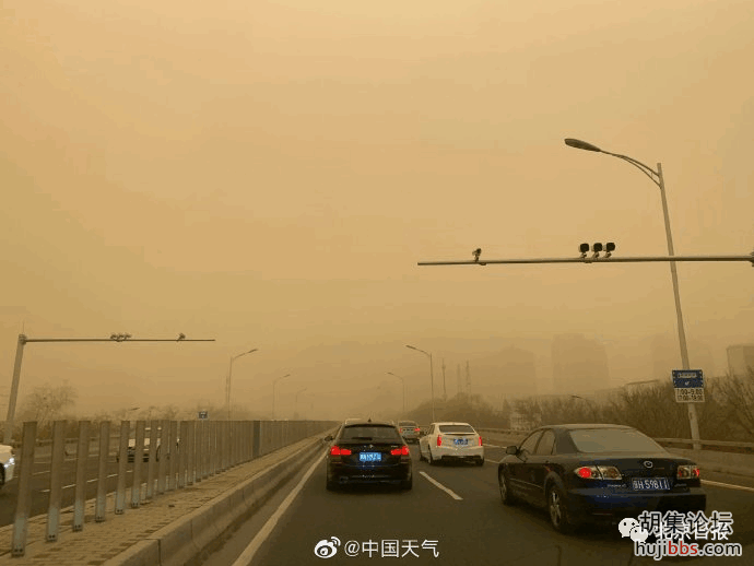 沙尘暴下的帝都北京