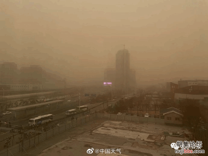 沙尘暴下的帝都北京